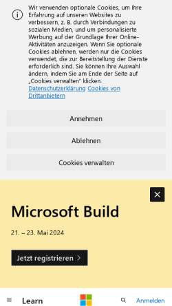 Vorschau der mobilen Webseite technet.microsoft.com, Microsoft: Security Bulletin-Suche