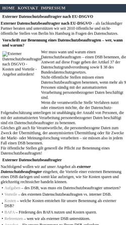 Vorschau der mobilen Webseite www.externedatenschutzbeauftragte.de, Datenschutz- und Sicherheitsberatung Sylvana Schreiber
