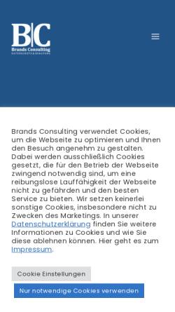 Vorschau der mobilen Webseite brands-consulting.eu, Brands Consulting