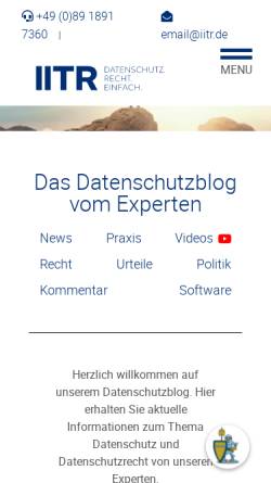Vorschau der mobilen Webseite www.datenschutzbeauftragter-online.de, Das Datenschutz Blog