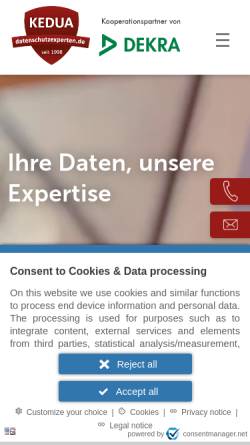 Vorschau der mobilen Webseite www.datenschutzexperten.de, Datenschutzexperten