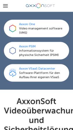 Vorschau der mobilen Webseite www.axxonsoft.com, AxxonSoft GmbH