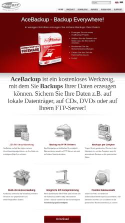 Vorschau der mobilen Webseite www.acebackup.de, AceBackup