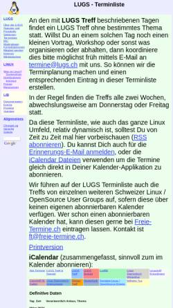 Vorschau der mobilen Webseite www.lugs.ch, LUGS Terminliste