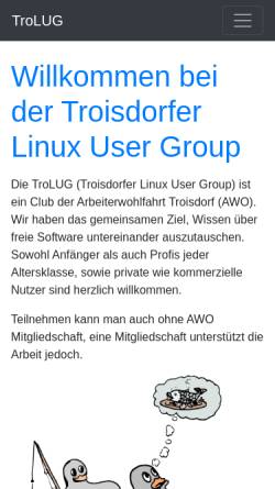 Vorschau der mobilen Webseite trolug.de, Troisdorf - TroLUG