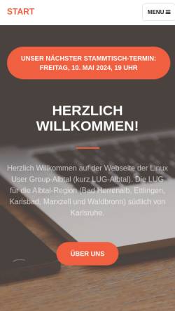Vorschau der mobilen Webseite www.lug-albtal.de, Albtal - LUG