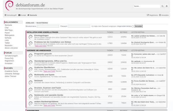 Vorschau von www.debianforum.de, Debianforum.de
