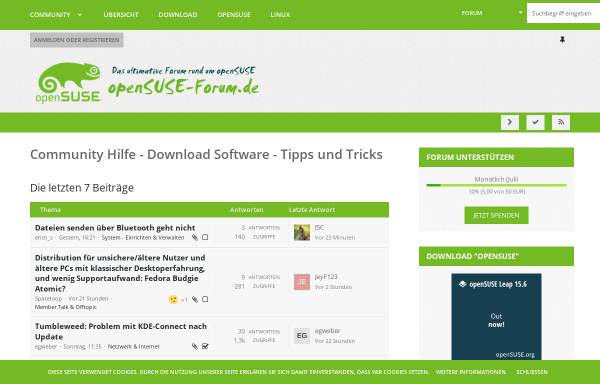 Vorschau von www.opensuse-forum.de, OpenSUSE Forum.de