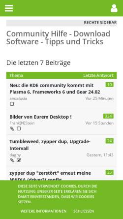 Vorschau der mobilen Webseite www.opensuse-forum.de, OpenSUSE Forum.de