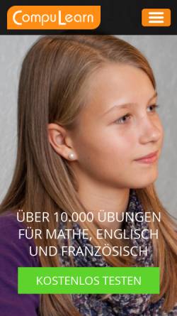 Vorschau der mobilen Webseite compulearnonline.de, Marianne Ottenhaus Lernsoftware für Mathematik und Fremdsprachen