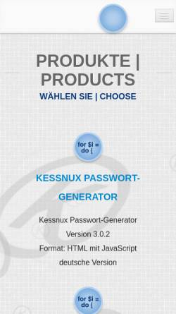 Vorschau der mobilen Webseite www.kessnux.de, Frank's GIMP Tutorials