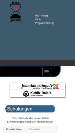Vorschau der mobilen Webseite www.time4joomla.de, Time4joomla.de