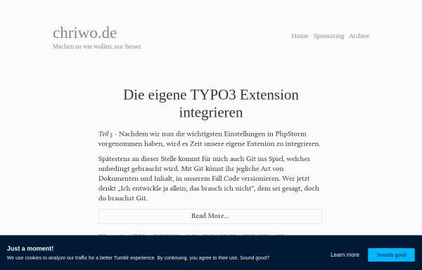 Vorschau von blog.chriwo.de, TYPO3 CMS Blog