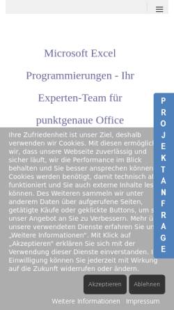 Vorschau der mobilen Webseite www.excel-inside.de, Excel Inside Solutions