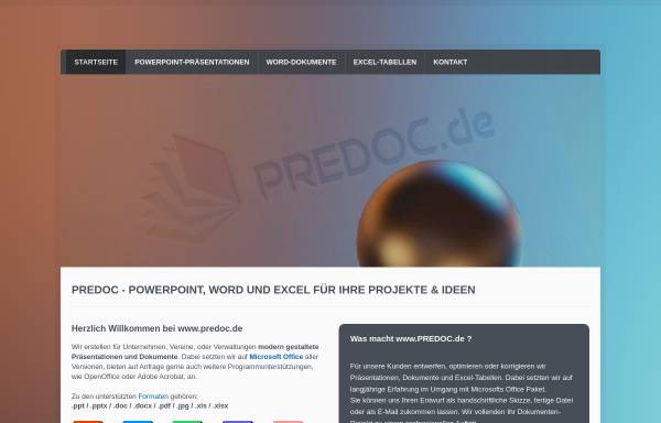 Vorschau von www.predoc.de, Predoc