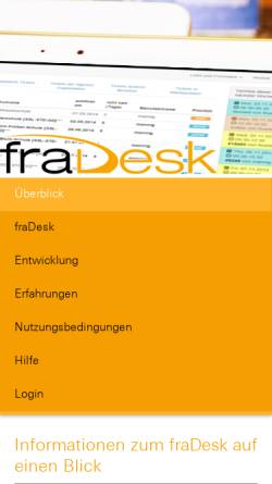 Vorschau der mobilen Webseite www.fradesk.de, fraDesk - das Helpdesksystem von fraLine - IT-Schul-Service