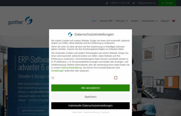 Vorschau von guenther-bs.de, Günther Business Solutions GmbH