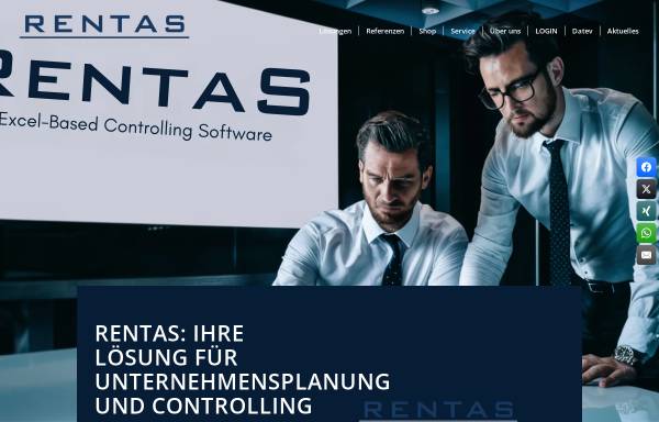 Vorschau von www.rentas-controllingsoftware.de, Controllingsoftware RentaS