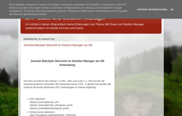 Blog: SAP Basis und Solution Manager