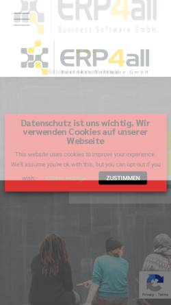 Vorschau der mobilen Webseite erp4all.de, ERP4all Business Software GmbH