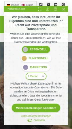 Vorschau der mobilen Webseite metasfresh.com, metas GmbH
