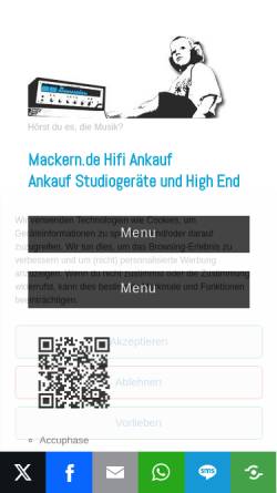 Vorschau der mobilen Webseite mackern.de, Mackern - Lese Hifi