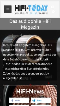 Vorschau der mobilen Webseite www.audiophil-online.de, Audiophil-Online
