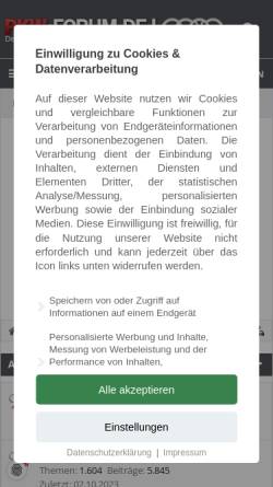 Vorschau der mobilen Webseite www.pkw-forum.de, PKW-Forum.de