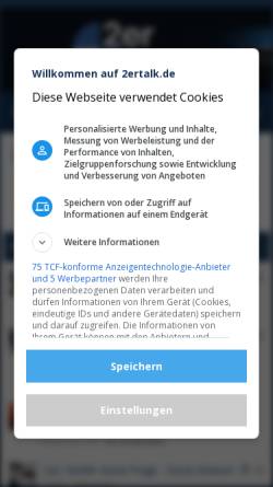 Vorschau der mobilen Webseite www.2ertalk.de, 2erTalk.de