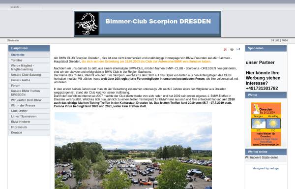 Vorschau von www.bmw-club-scorpion-dresden.de, BMW-Club Scorpion Dresden