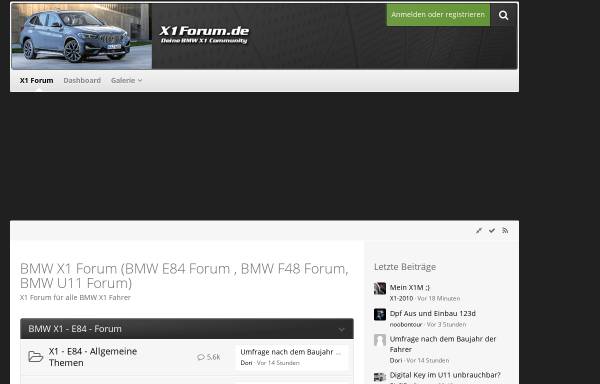 Vorschau von www.x1forum.de, BMW X1 Forum