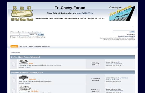 Vorschau von www.tri-chevy-forum.de, Tri-Five Chevy Forum