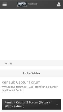 Vorschau der mobilen Webseite www.captur-forum.de, Captur-Forum