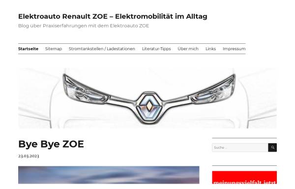 Vorschau von www.elektroauto-zoe.de, Elektroauto Renault ZOE