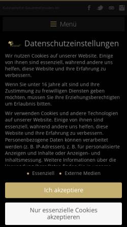 Vorschau der mobilen Webseite www.dunkelrestaurant-sinneswandel.de, Sinneswandel
