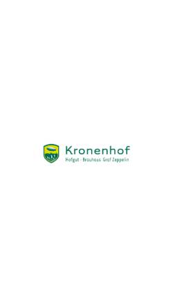 Vorschau der mobilen Webseite www.hofgut-kronenhof.de, Kronenhof - Brauhaus Graf Zeppelin