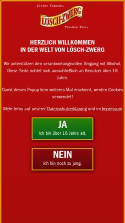Vorschau der mobilen Webseite loesch-zwerg.de, Brauerei Schimpfle GmbH & Co KG