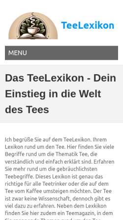 Vorschau der mobilen Webseite www.teelexikon.com, TeeLexikon.com