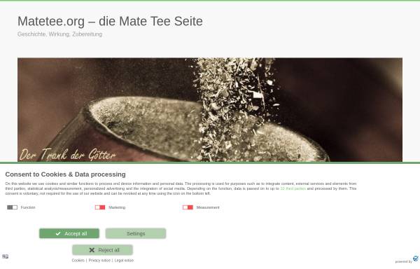 Vorschau von www.mate-tee-blog.com, Der Mate-Tee-Blog