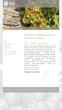 Vorschau der mobilen Webseite www.weingut-feiten.de, Weingut Feiten - Riesling und Edele Spirituosen