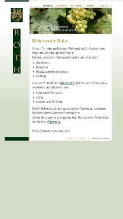 Vorschau der mobilen Webseite www.roth-weingut.de, Weingut Manfred Roth