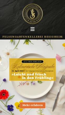 Vorschau der mobilen Webseite www.felsengartenkellerei.de, Felsengartenkellerei