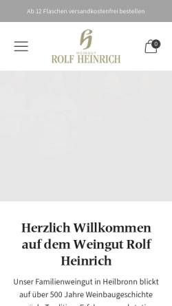 Vorschau der mobilen Webseite heinrich-wein.de, Weingut Rolf Heinrich