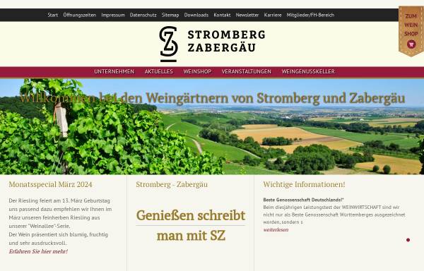 Vorschau von www.wg-stromberg-zabergaeu.de, Weingärtner Stromberg-Zabergäu eG