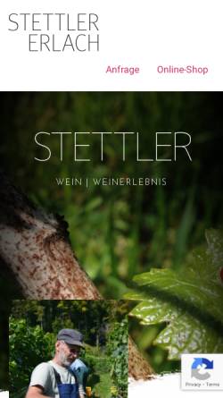 Vorschau der mobilen Webseite www.stettlerwein.ch, Weingut Stettler