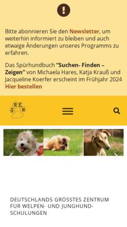 Vorschau der mobilen Webseite www.greh.de, Hundeschule GREH