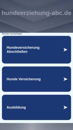 Vorschau der mobilen Webseite www.hundeerziehung-abc.de, Hundeforum von Hundeerziehung-abc.de