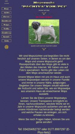 Vorschau der mobilen Webseite www.mops-zucht.de, Pachiva