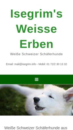 Vorschau der mobilen Webseite isegrim.info, Isegrim´s Weisse Erben