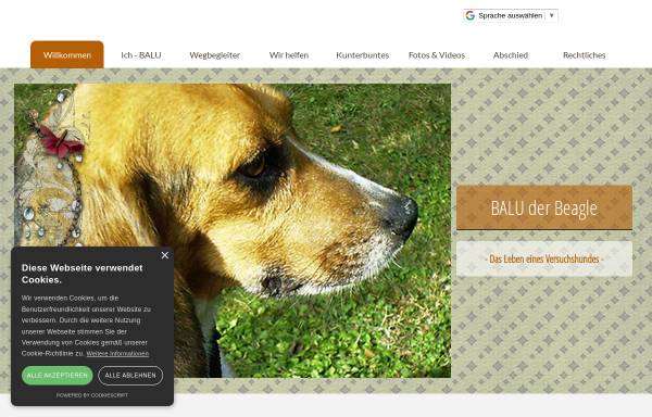 Vorschau von www.balu-der-beagle.de, Balu der Laborbeagle